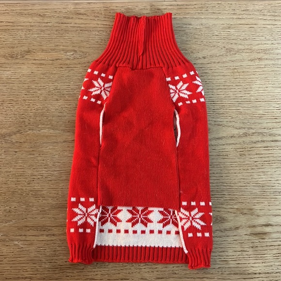 Christmas Holiday Dog Sweater - Red - Holiday Present - Size:Large - Picture 5 of 10